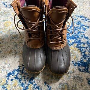 L.L. Bean Brown and Gray Ankle Boots